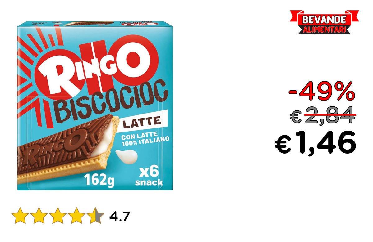Pavesi Ringo Bisco fino al 49% di sconto Offerta