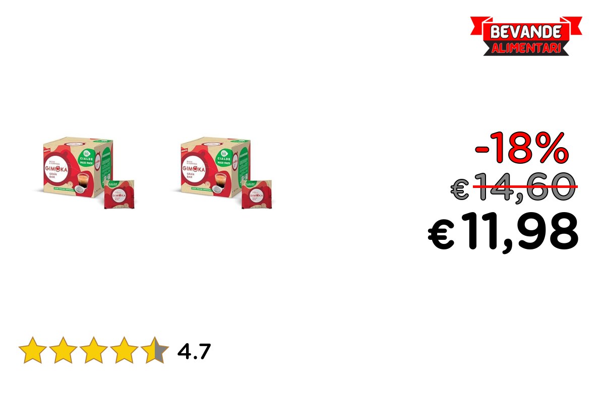 Gimoka Cialde Ese 44-50 fino al 18% di sconto Deal