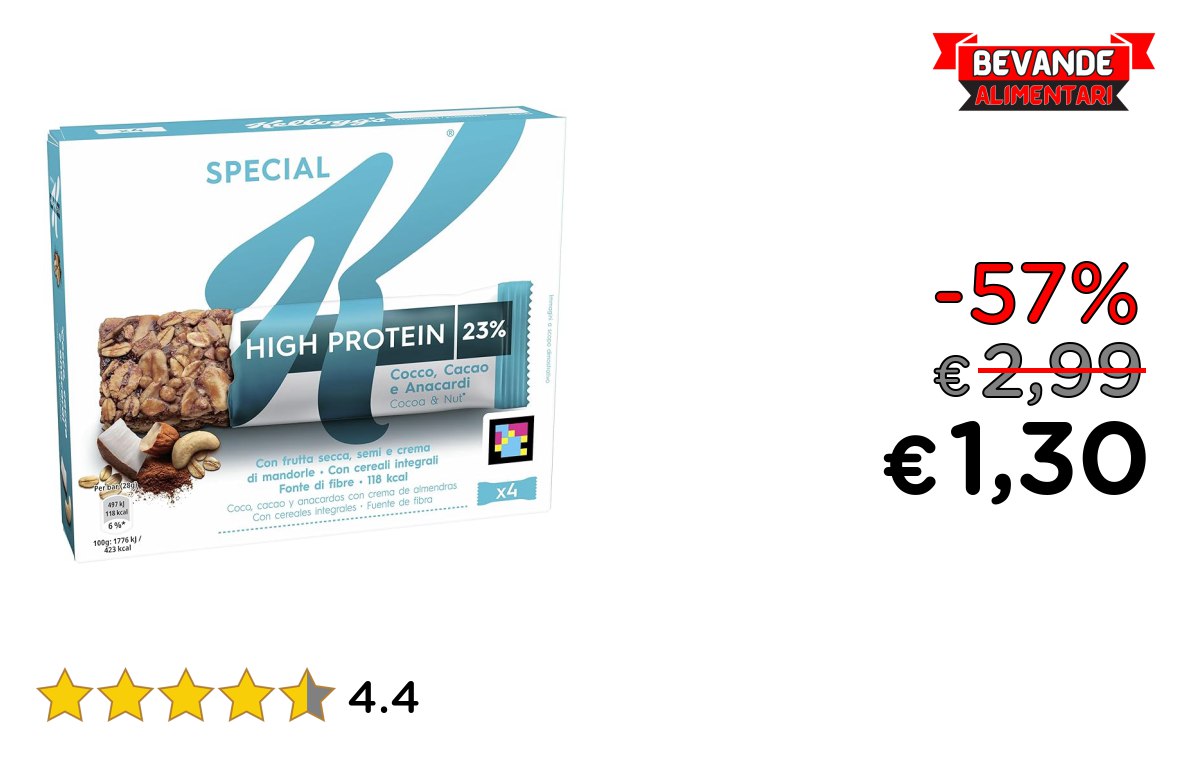 Kellogg’s Special K Barrette fino al 57% offerta Deal