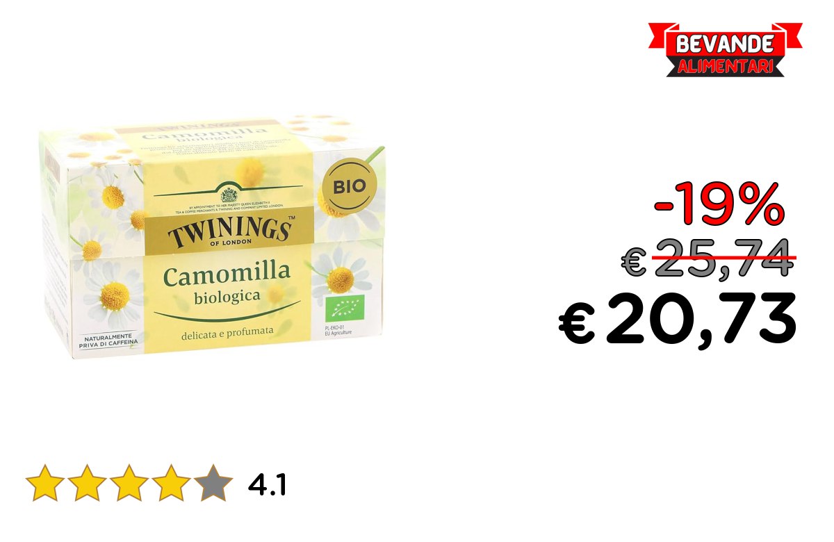 Twinings, Camomilla Biologica fino al 19% di sconto Deal