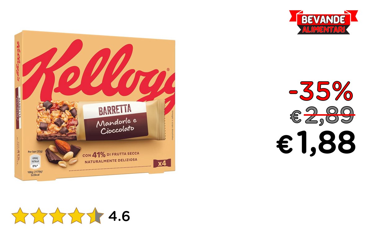 Kellogg’s Barretta: fino al 35% di sconto Deal