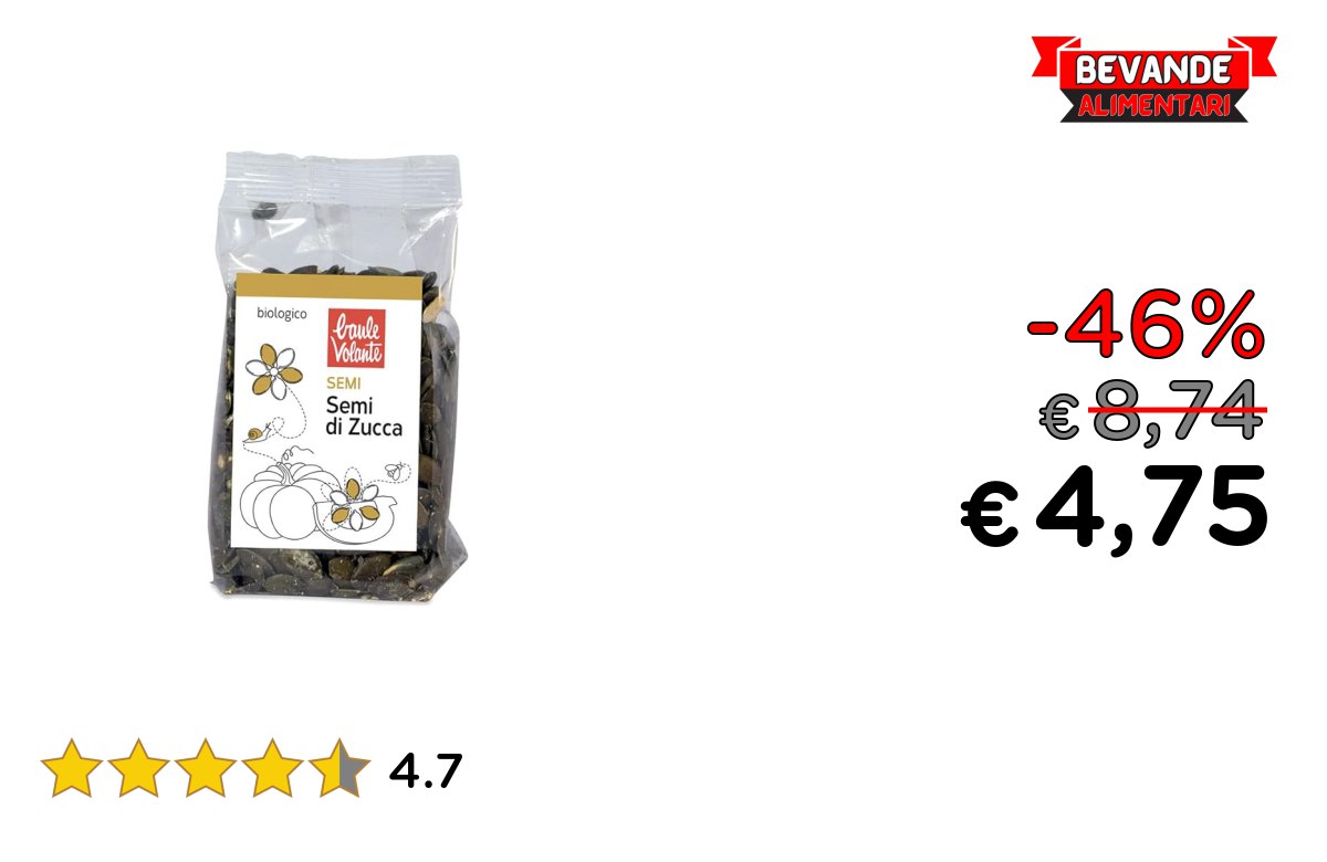 Baule Volante Semi di zucca bio fino al 46% off Deal