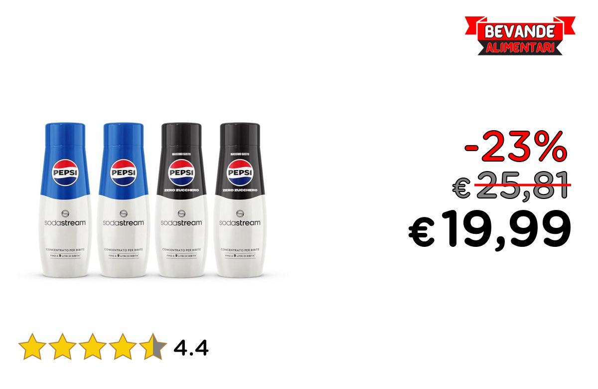 Sodastream Mix Concentrati – fino al 23% di sconto