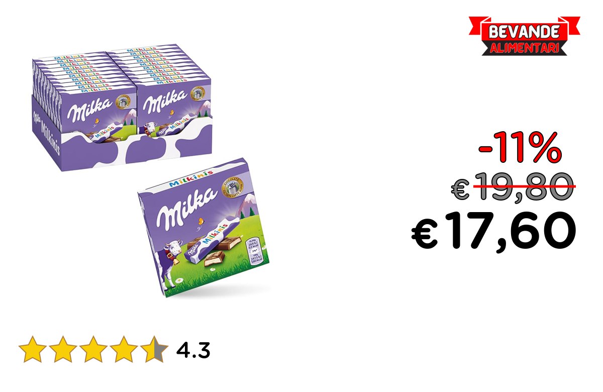 Milka, Milkinis sconto fino al 11% Deal