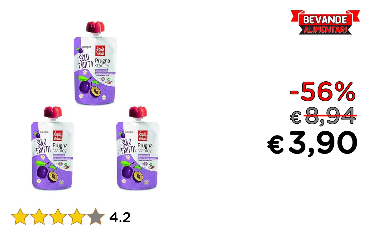 Baule Volante Solo Frutta: fino al 56% di sconto