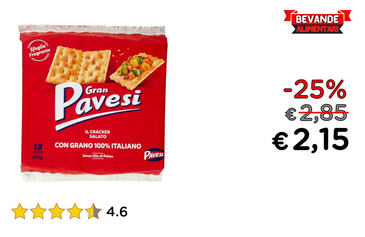 Gran Pavesi Cracker Salati: Offerta fino al 25% di sconto