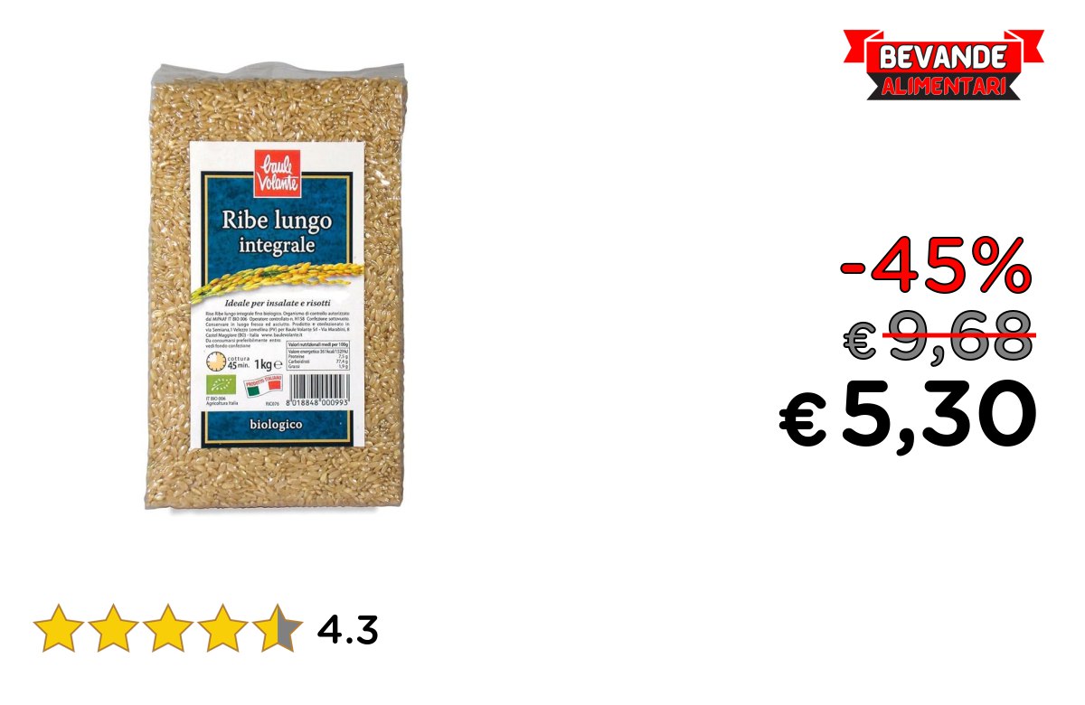 Baule Volante Riso Bio fino al 45% di sconto Deal