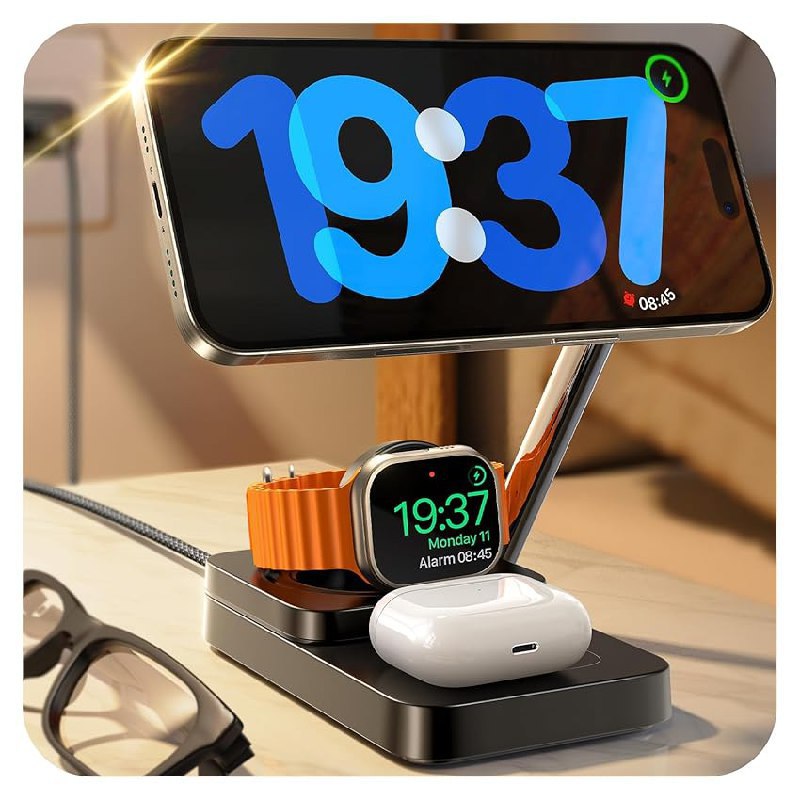 Caricabatterie Wireless 3 in 1 fino al 57% di sconto