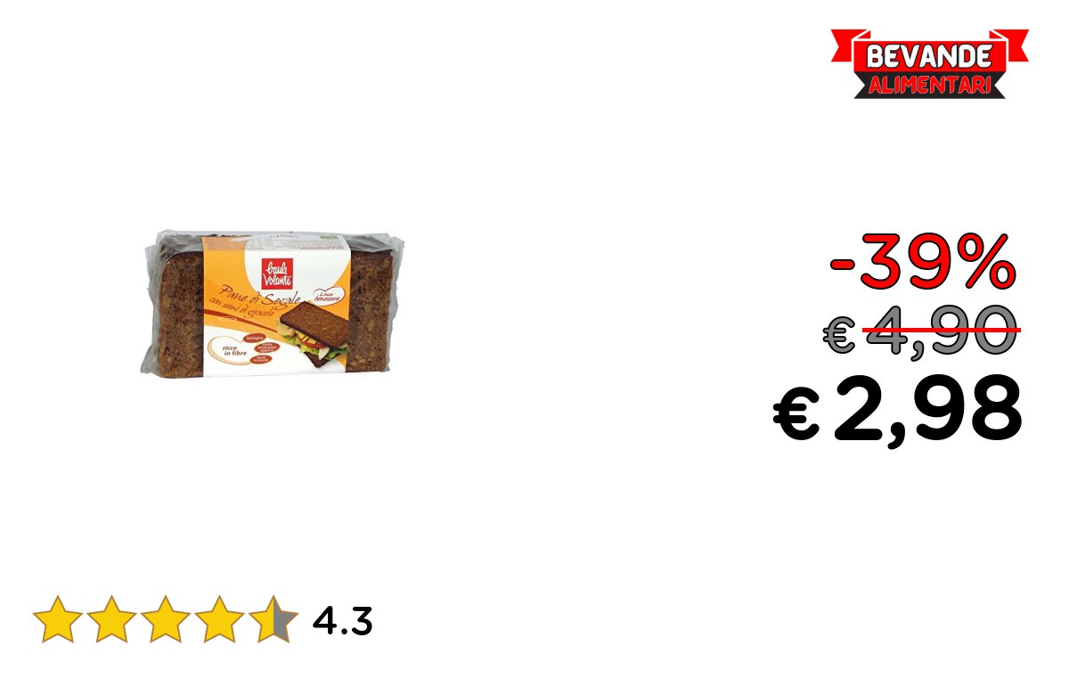 Baule Volante Pane di Segale: fino al 39% di sconto