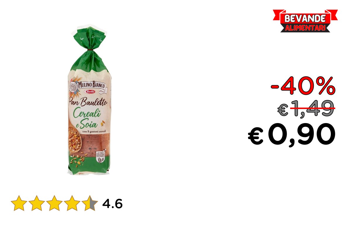 Mulino Bianco Pan Bauletto: fino al 40% di sconto