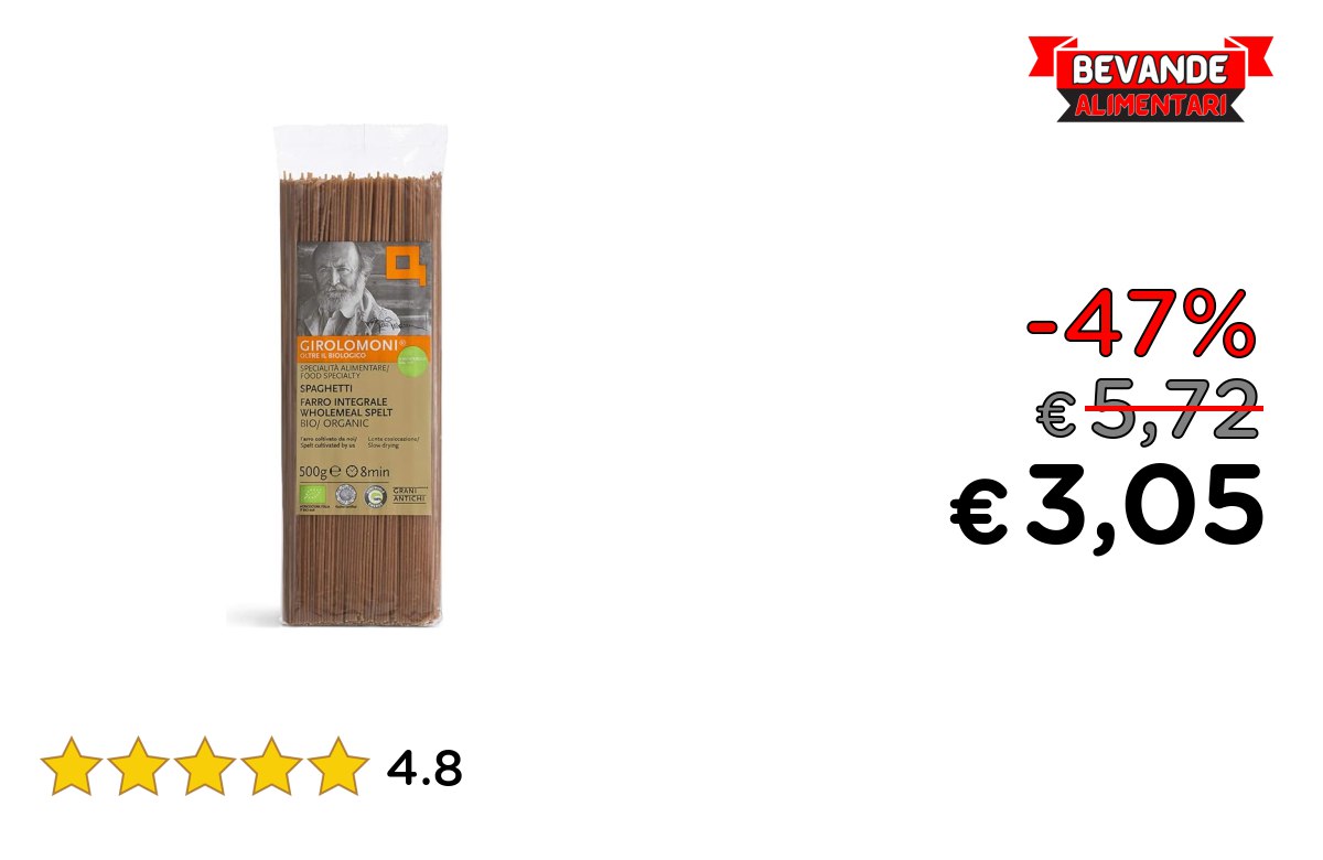 Spaghetti Girolomoni fino al 47% di sconto Offerte