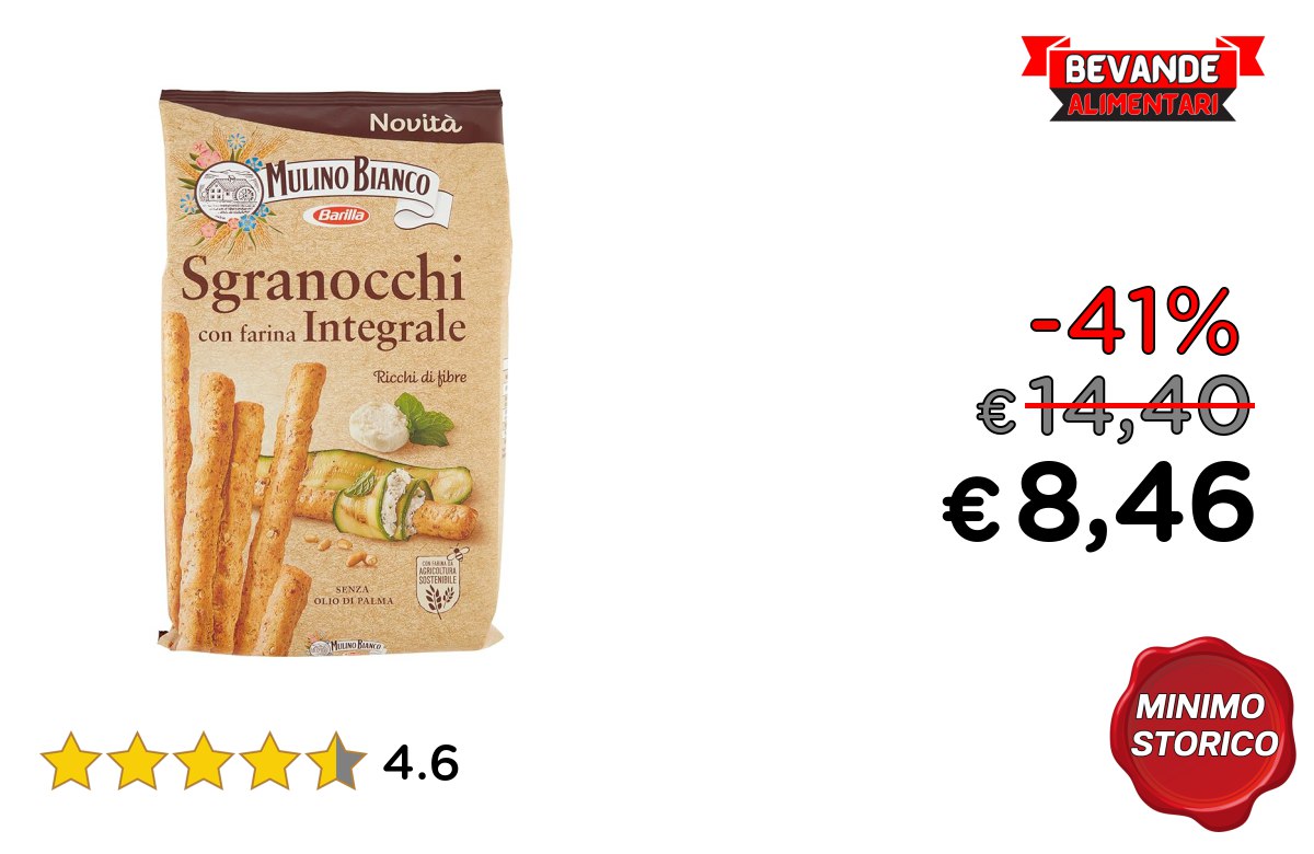 Mulino Bianco Grissini: fino al 41% di sconto Deal