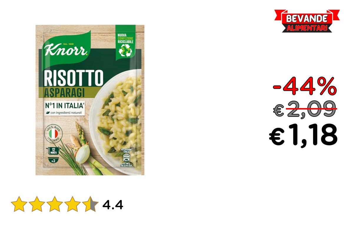 Knorr Risotto con Asparagi fino al 44% di sconto Deal