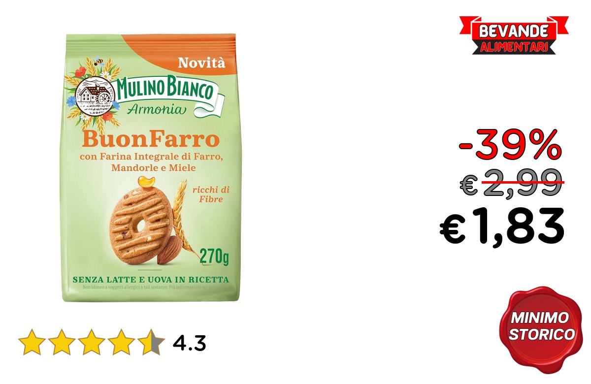 Mulino Bianco BuonFarro: fino al 39% di sconto Deal