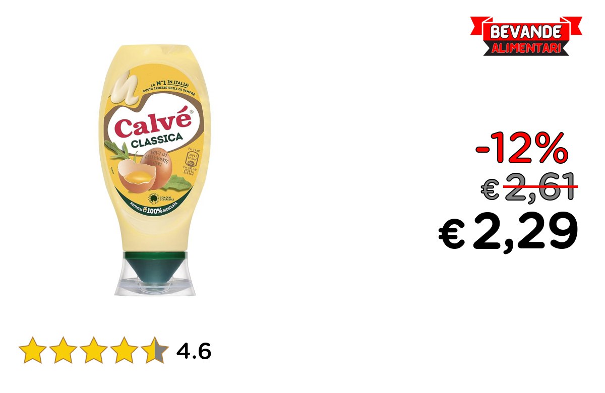 Calvé Maionese Classica: fino al 12% di sconto