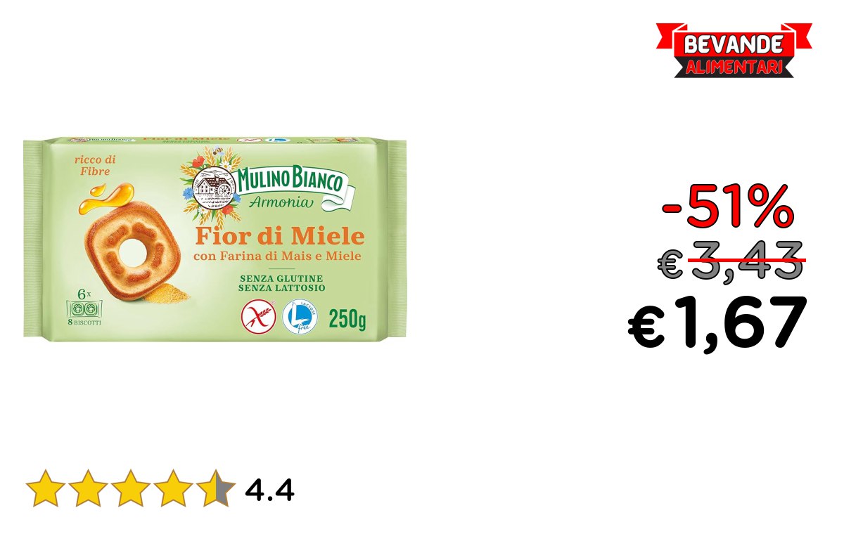 Mulino Bianco Fior di Miele: Fino al 51% di sconto Deal