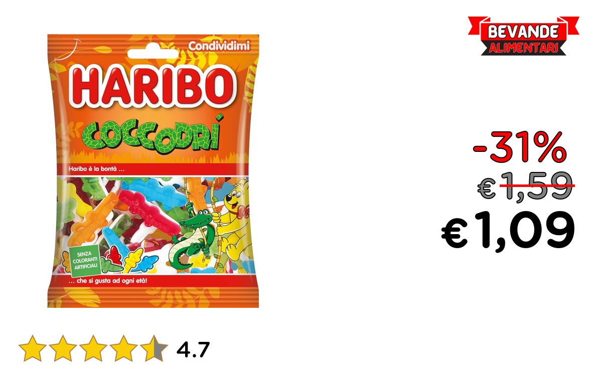 Haribo Coccodri fino al 31% di sconto Deal