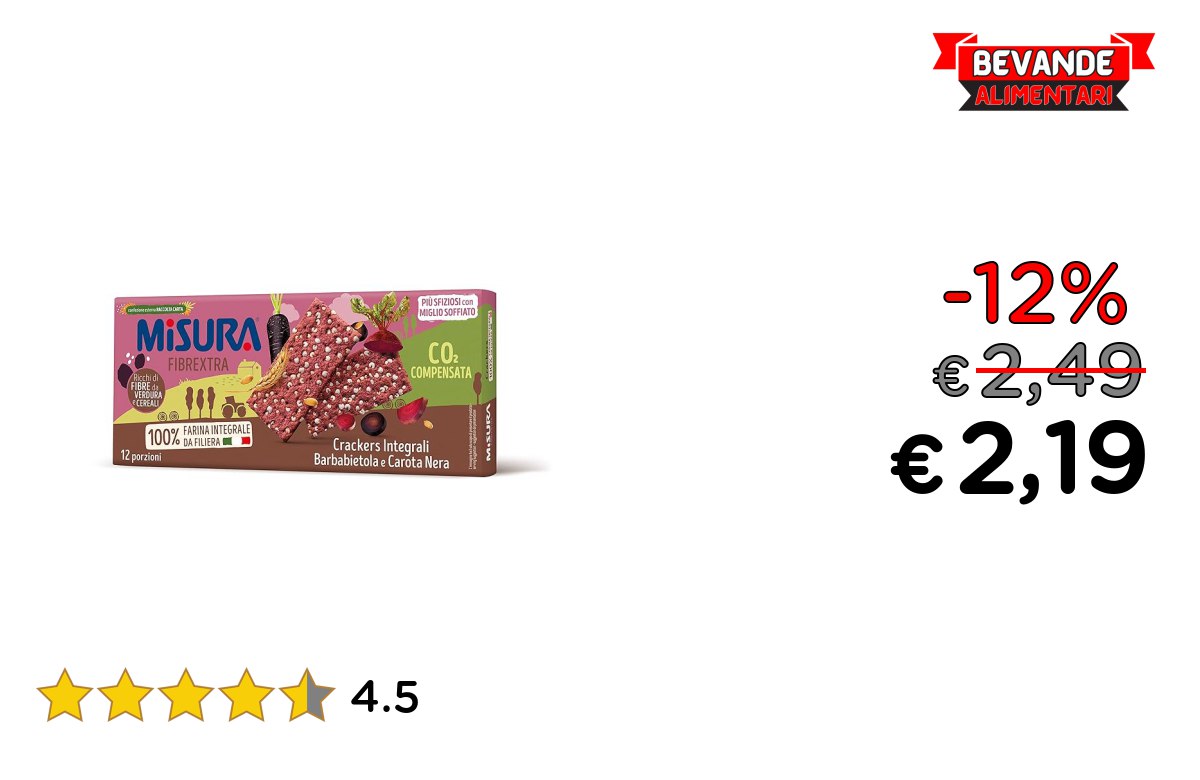 Misura Crackers Integrali: fino al 12% di sconto Deal
