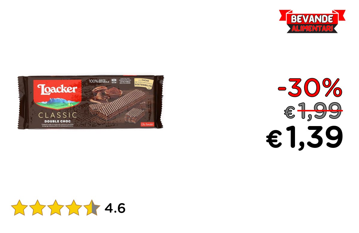 Loacker Classic Double Choc fino al 30% di sconto