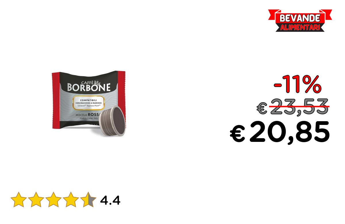Caffè Borbone Miscela Rossa: fino all’11% di sconto su Amazon