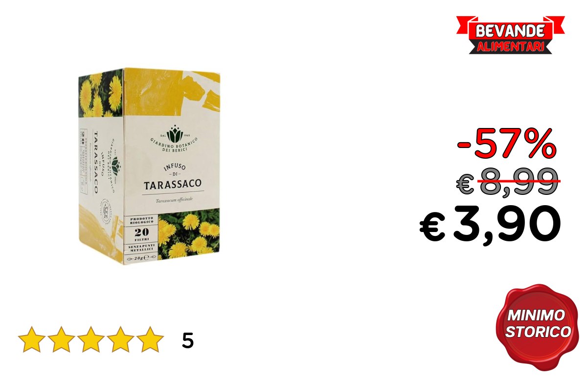 Berici-infusi, Tarassaco bio fino al 57% di sconto