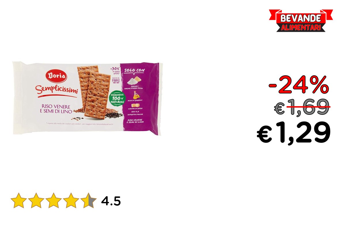 Doria – Semplicissimi Cracker: fino al 24% di sconto