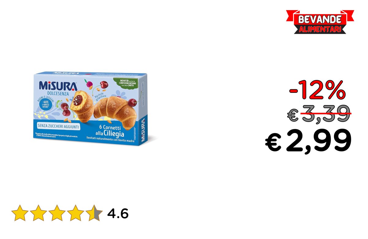 Misura Cornetti alla Ciliegia: Offerta fino al 12% Deal