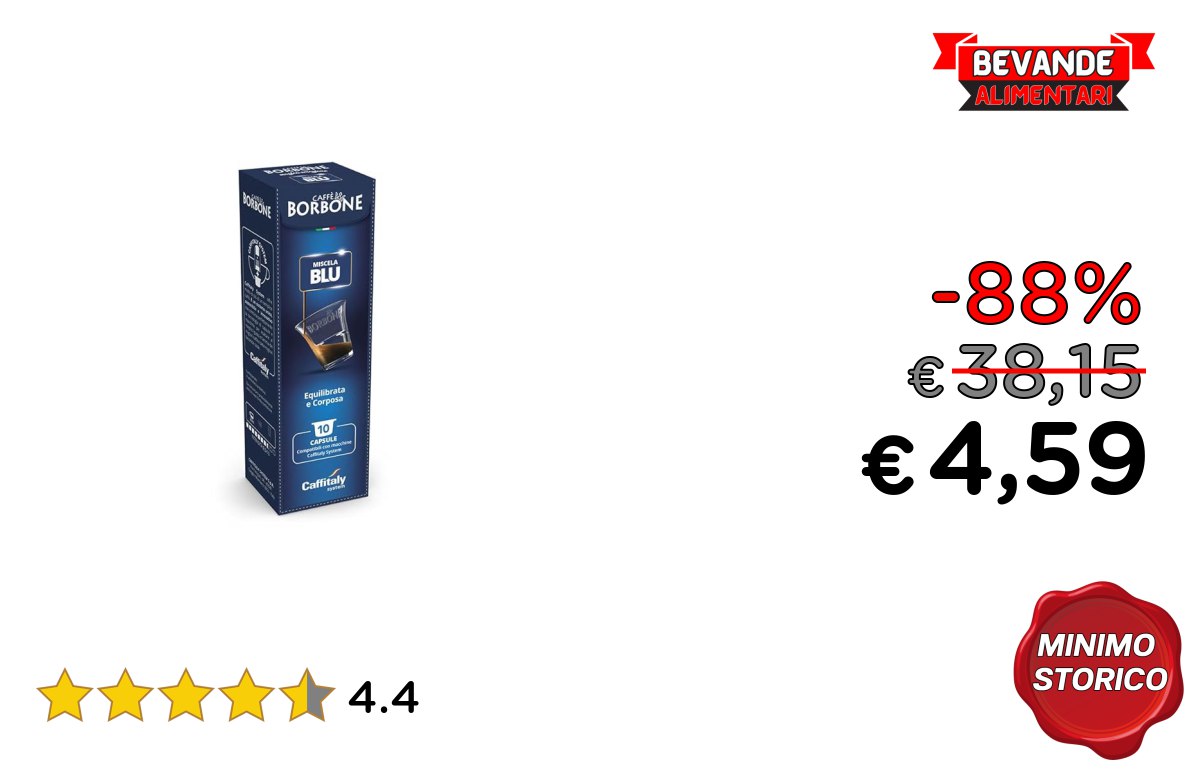 Caffè Borbone Miscela Blu – fino all’88% di sconto