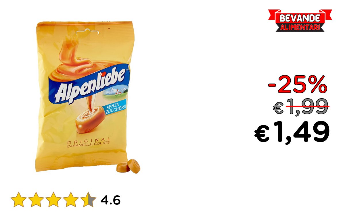 Alpenliebe Original fino al 25% di sconto