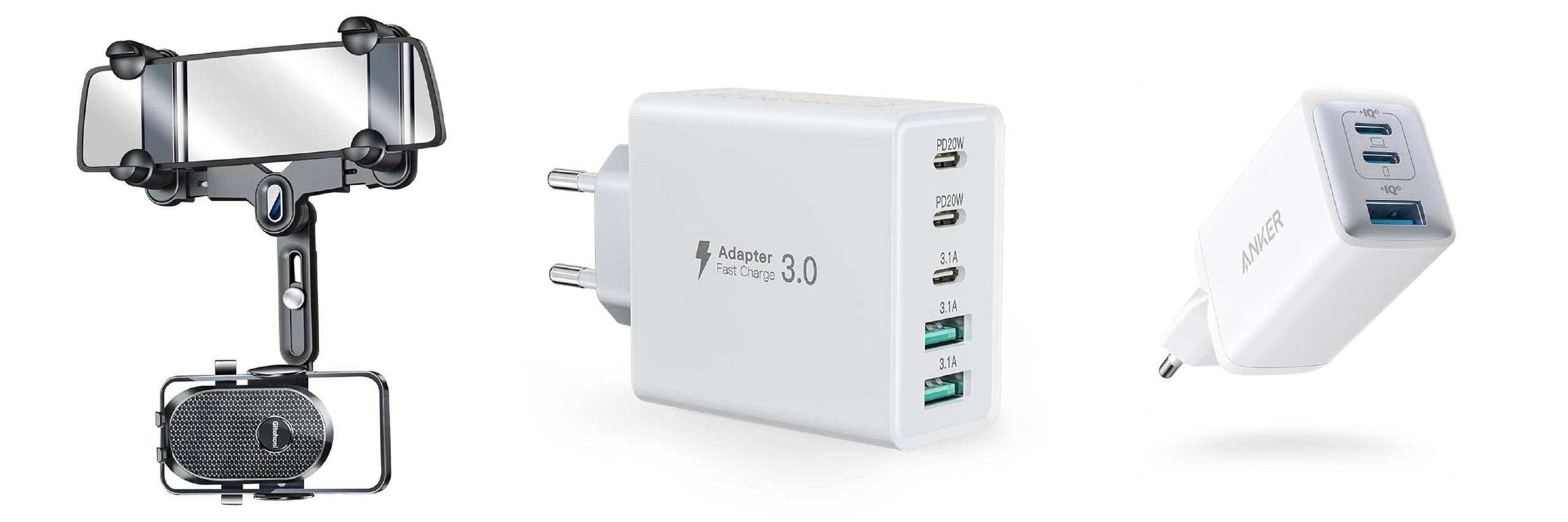 Supporto Cellulare Auto e Caricatore USB fino al 69% Offerte