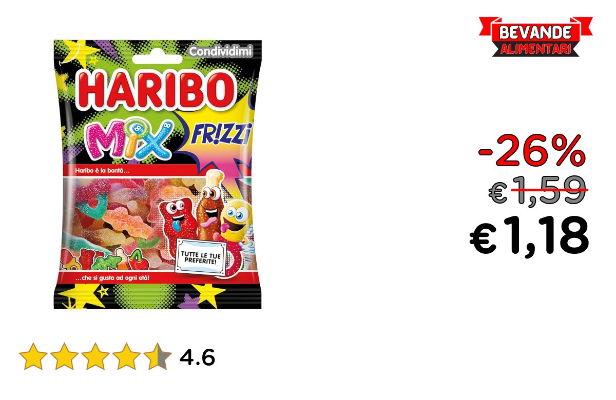 Haribo Frizzi Mix fino al 26% di sconto Deal