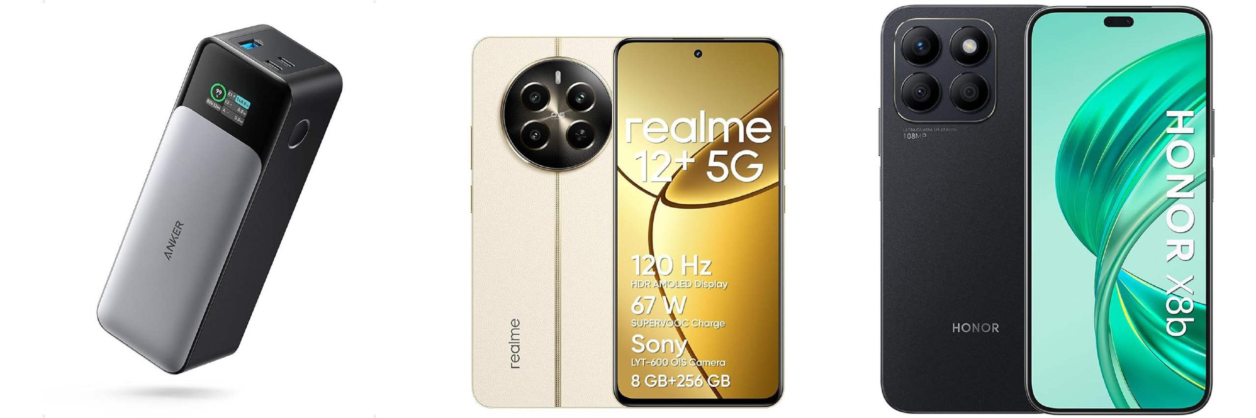 Anker Power Bank e Realme 12+ 5G: fino al 40% di sconto