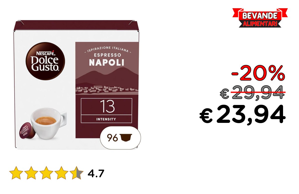 NESCAFÉ DOLCE GUSTO Napoli: fino al 20% di sconto