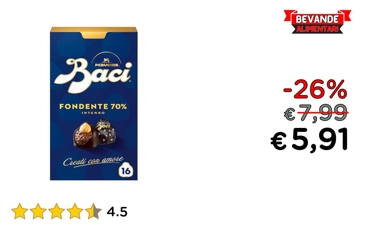 BACI PERUGINA Cioccolatini fino al 26% di sconto