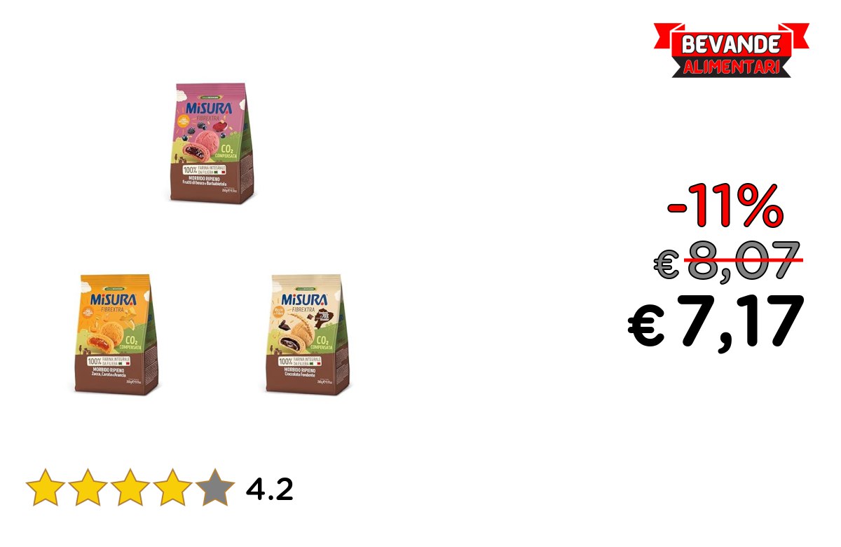 Misura Fibrextra – Assortimento Frollini Ripieni fino al 11% Offerta