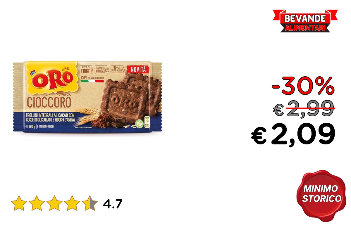 Oro Saiwa Cioccoro: Fino al 30% di Sconto