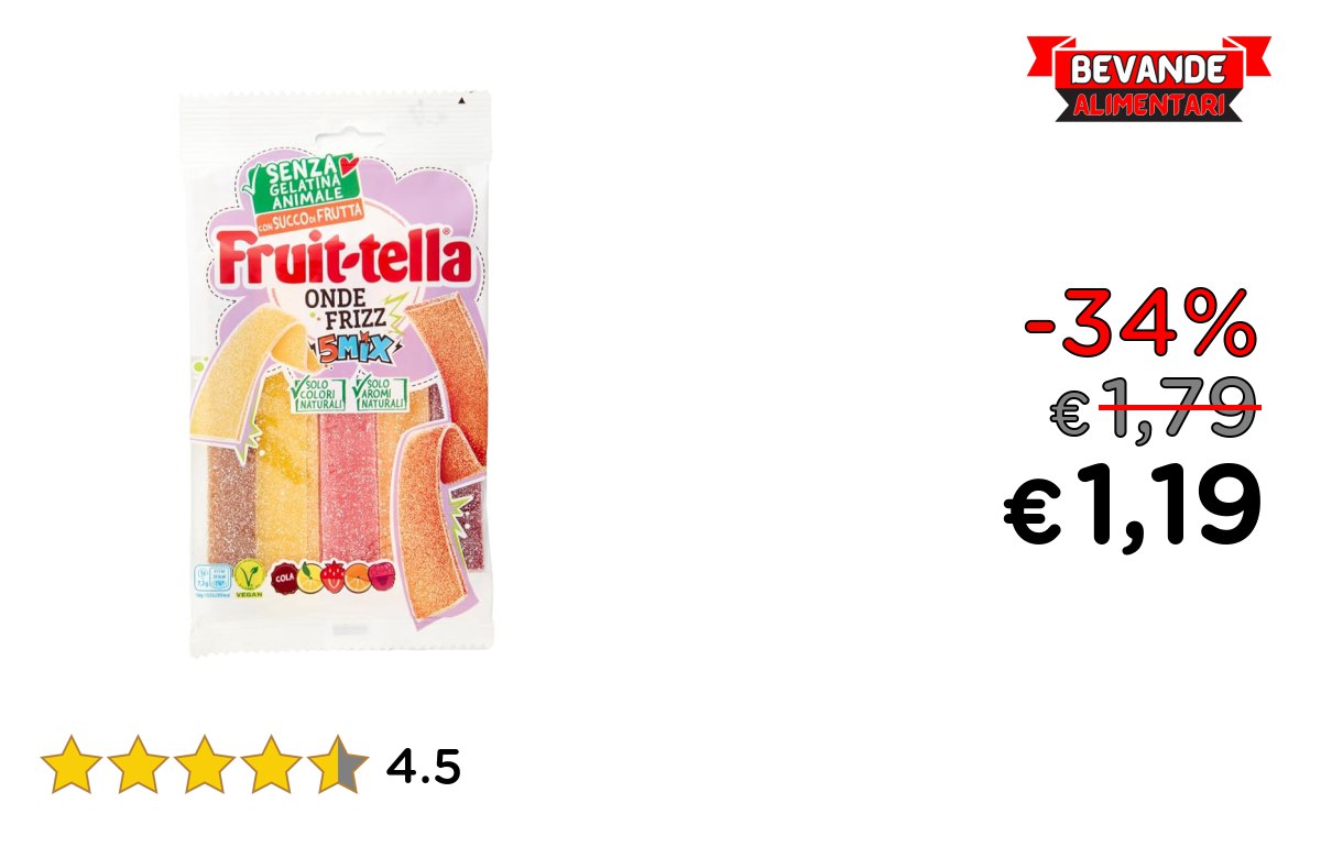 Fruittella Onde Frizz fino al 34% di sconto Deal