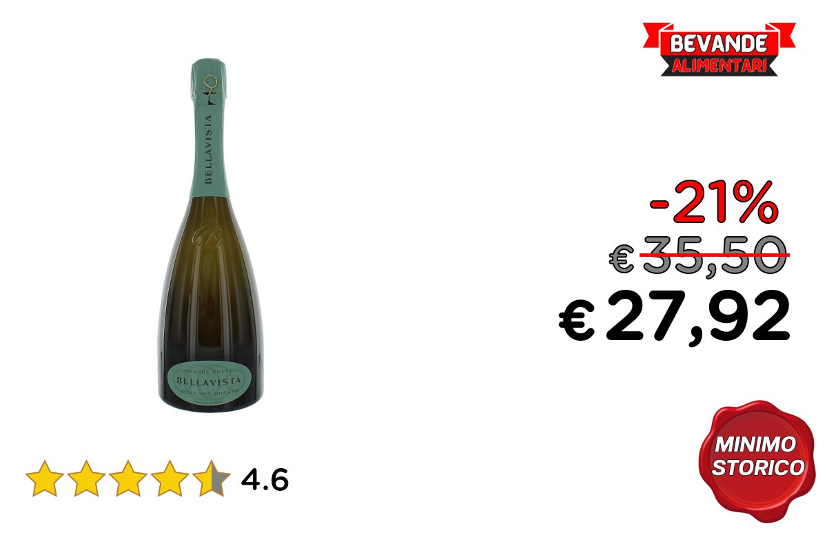 Bellavista Grande Cuvée Alma fino al 21% di sconto Deal