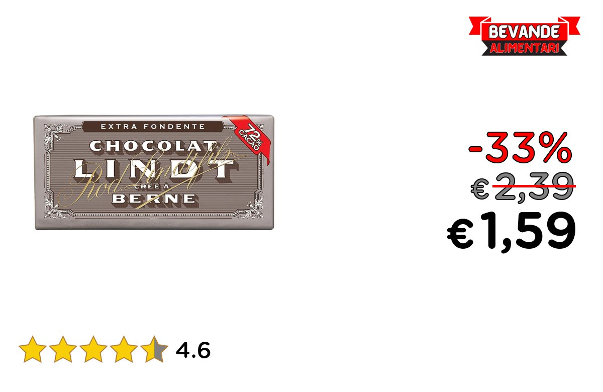 Lindt Tavoletta Cioccolato fino al 33% di sconto