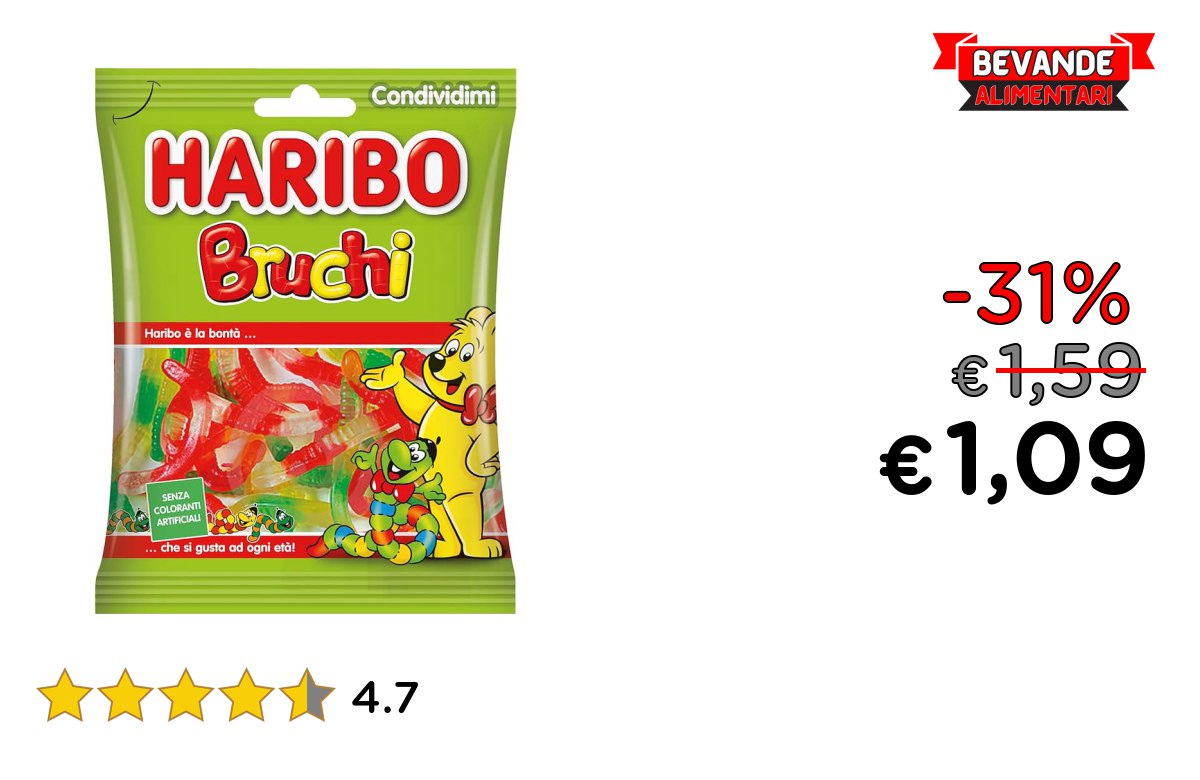 Haribo Bruchi fino al 31% di sconto Deal