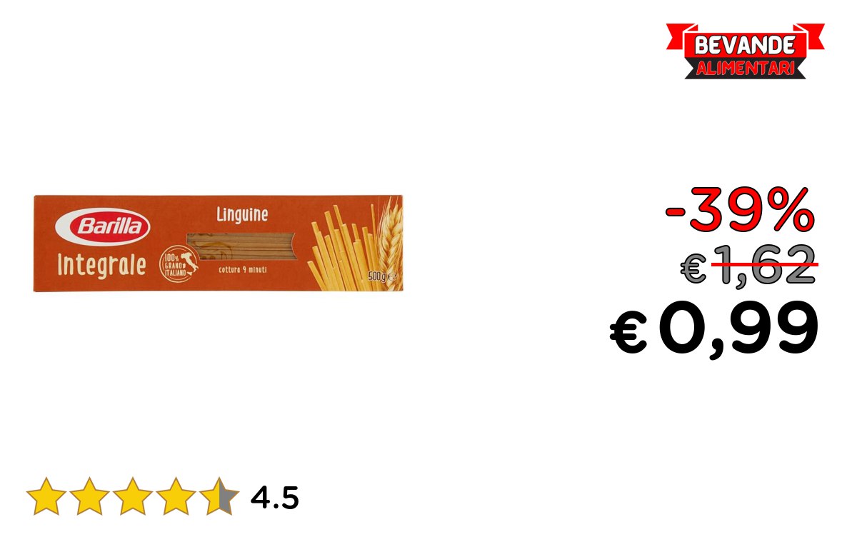 Barilla Pasta Linguine: fino al 39% di sconto Offerta