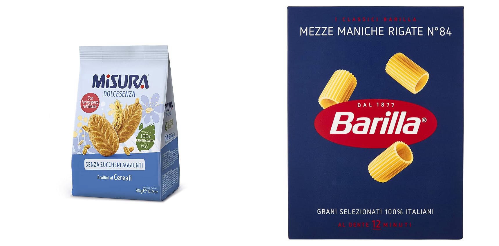 Misura e Barilla: fino al 23% di sconto su Amazon