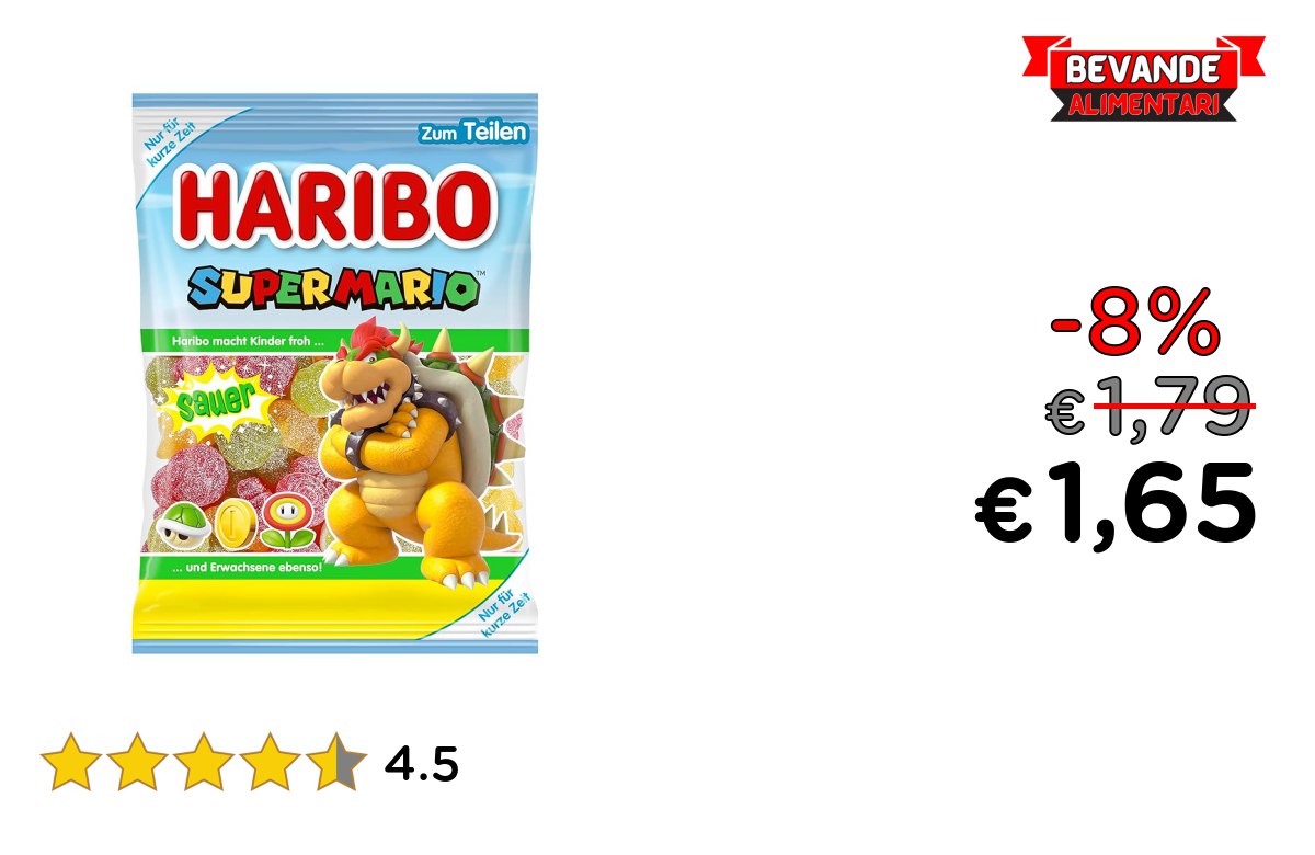 Haribo Super Mario Frizzi: fino all’8% di sconto!