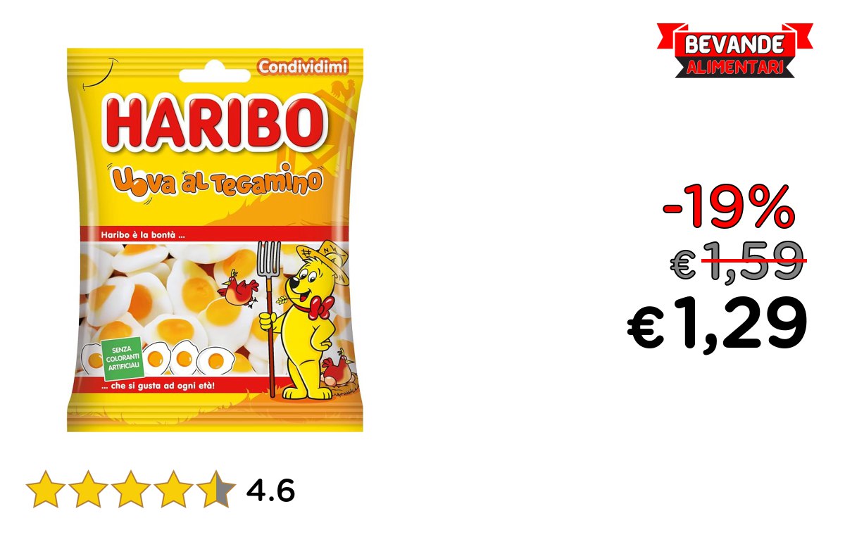 Haribo Uova al Tegamino: fino al 19% di sconto Deal