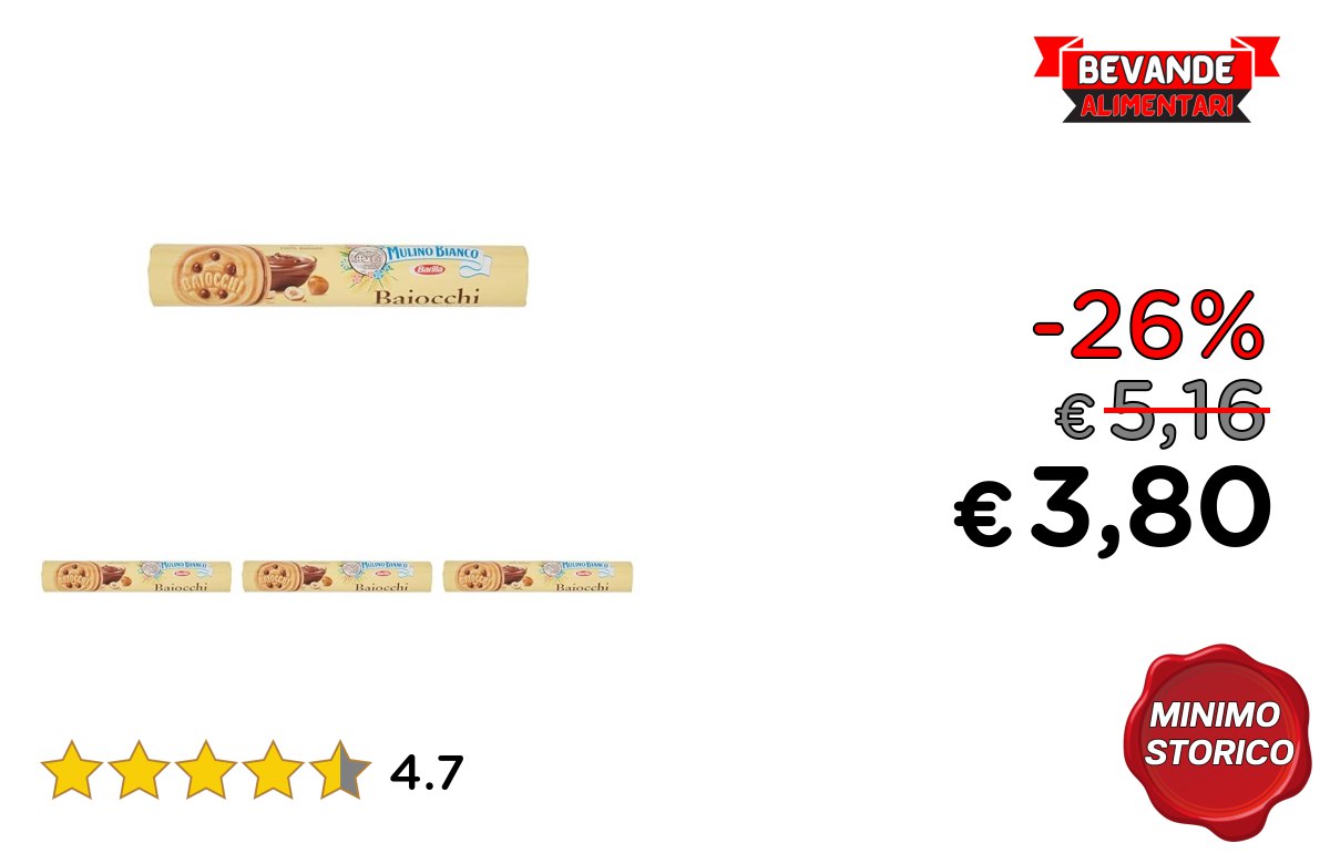Mulino Bianco Biscotti: fino al 26% di sconto Deal