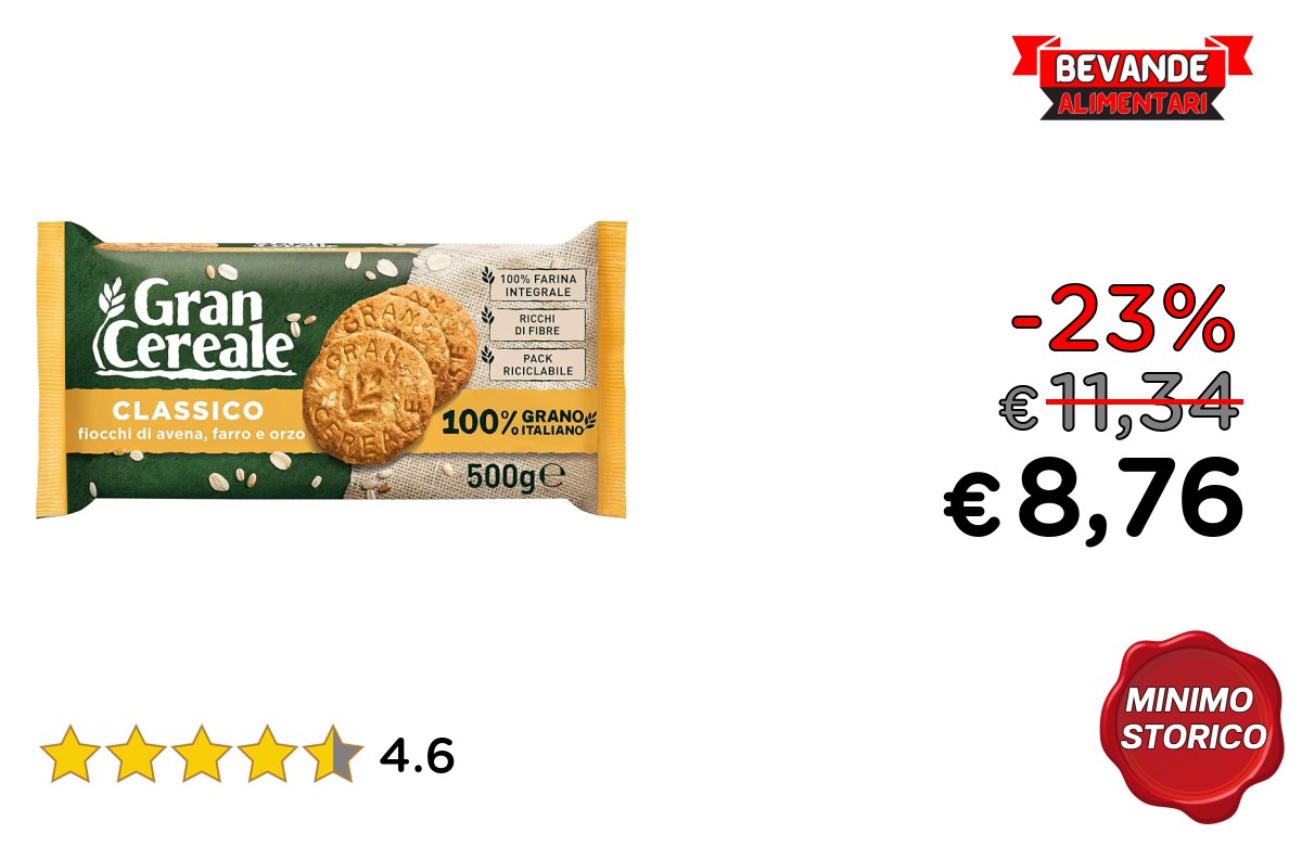 Gran Cereale Biscotti Classico fino al 23% di sconto