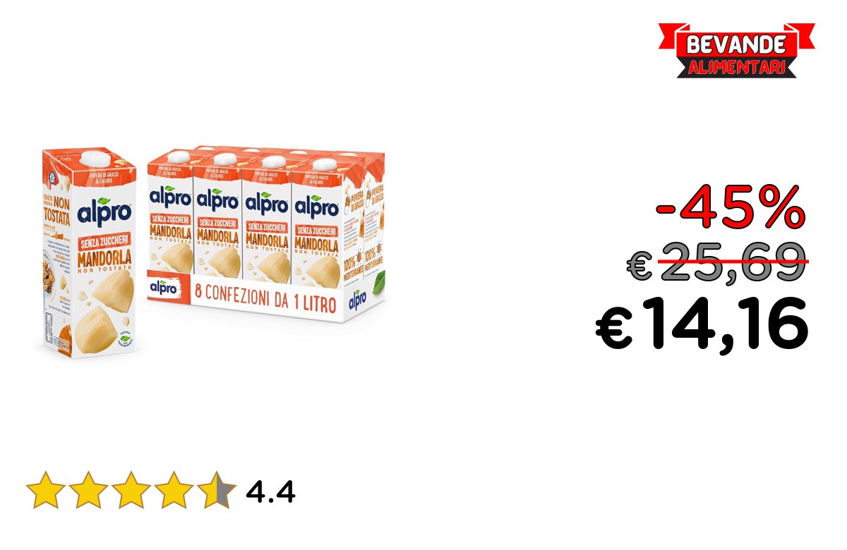 Alpro Senza Zuccheri fino al 45% di sconto Deal