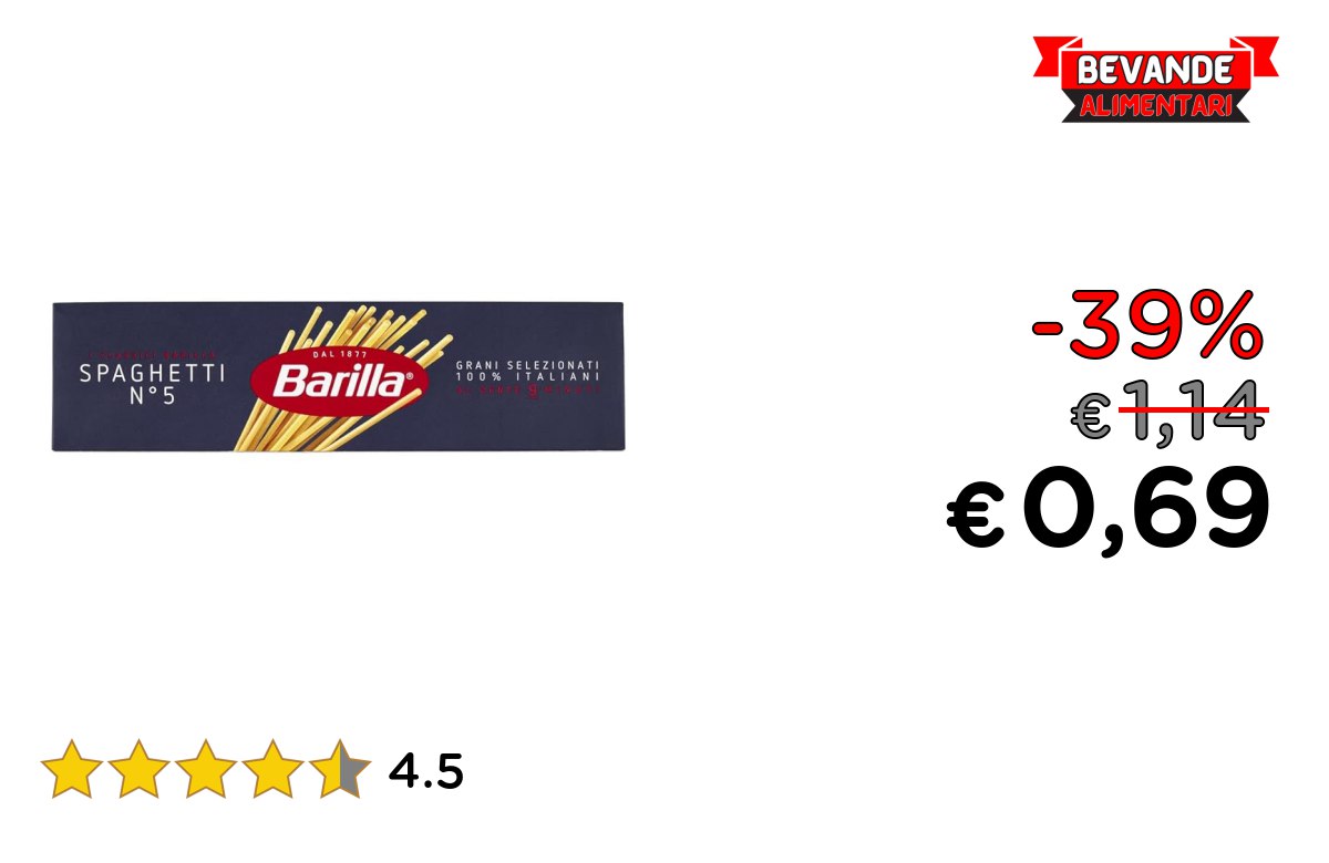 Barilla Spaghetti fino al 39% di sconto Deal