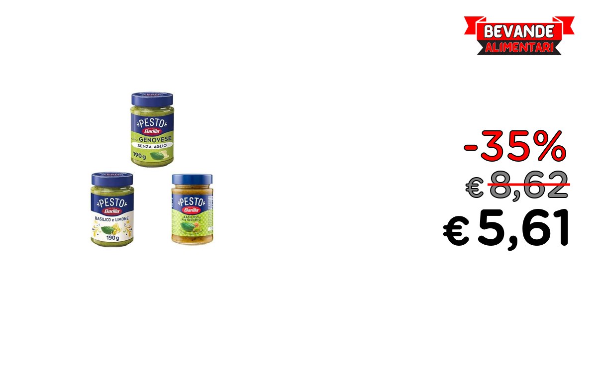 Barilla Pesto fino al 35% di sconto Deal