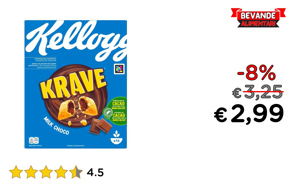 Kellogg’s Choco Krave fino a 8% di sconto Deal